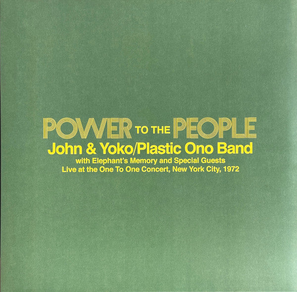 John & Yoko* / Plastic Ono Band*, Elephant's Memory* – Power To The People (Live At The One-To-One Concert, New York City, 1972) - RSD2025