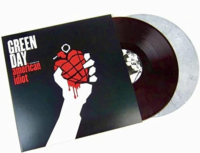 Green Day – American Idiot (2LP - Red & White with Black swirl vinyl)